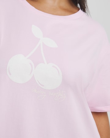 Boux Avenue Cotton Jersey Cherry Sleep Tee