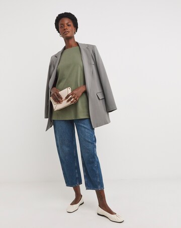 Pure Cotton Khaki Crew T-Shirt