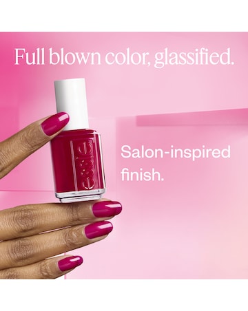 Essie Glass Nails Highballer, Vibrant Fuchsia Nail Polish, Sheer Finish, 13.5ml