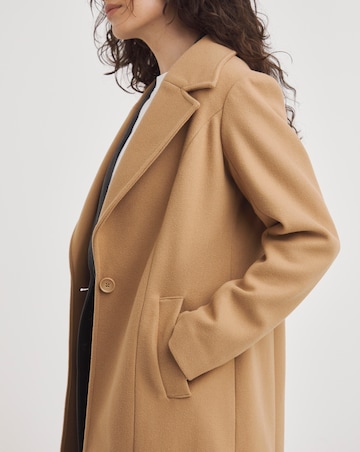 Camel Single Breasted Coat