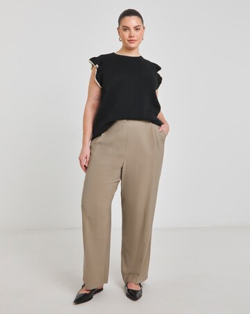 Simply Be Neutral Soft Twill Wide Leg Co-ord Trouser