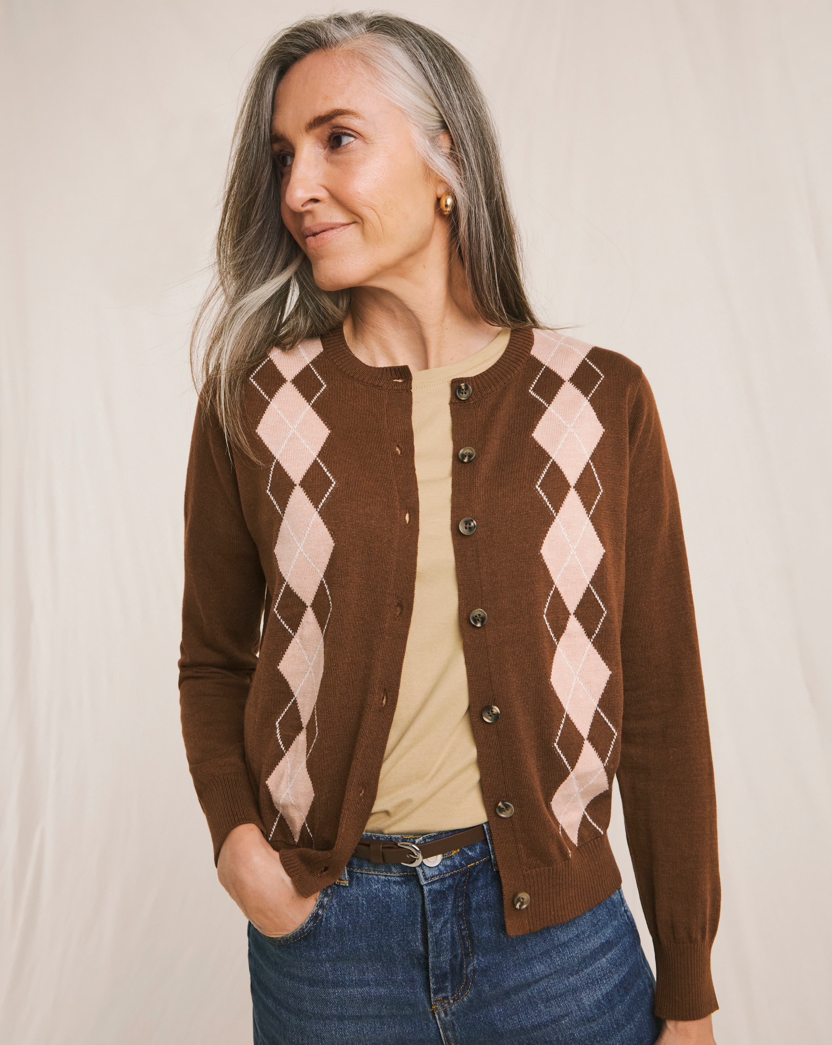 Julipa Argyle Supersoft Cardigan | JD Williams