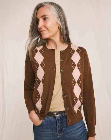 Julipa Argyle Supersoft Cardigan