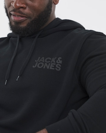 Jack & Jones Corp Logo Hoodie - Black