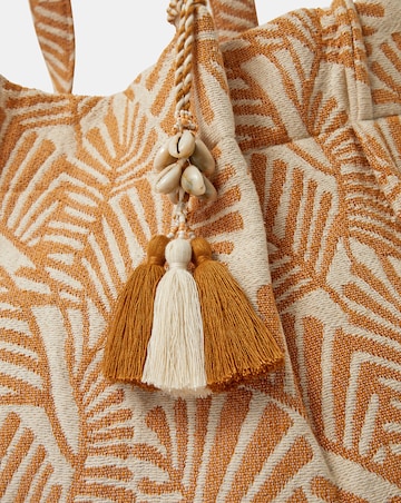 Accessorize Palm Print Beach Tote Bag