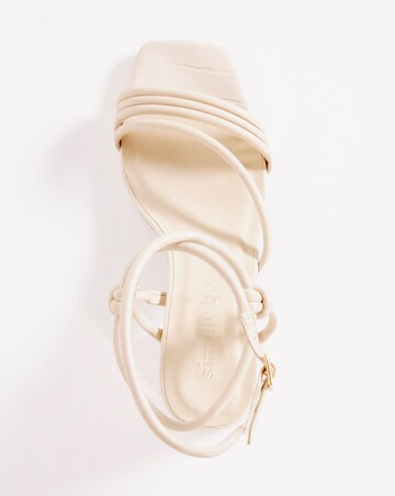 Tensey Strappy Ankle Block Heeled Sandals Ex Wide Fit