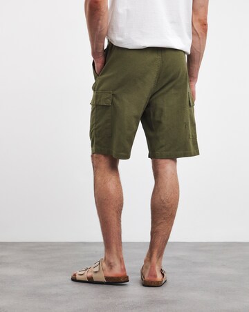 Linen Blend Elasticated Cargo Short