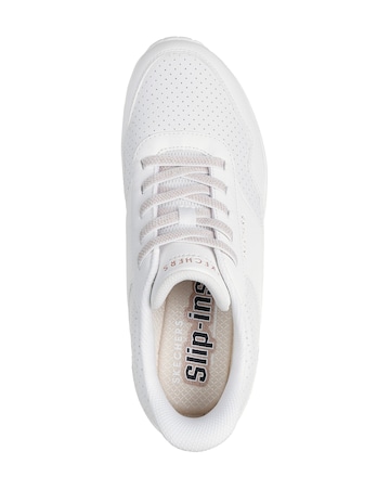 Skechers White Uno Banksia Slip In Luxe Trainers - Wide Fit (E)