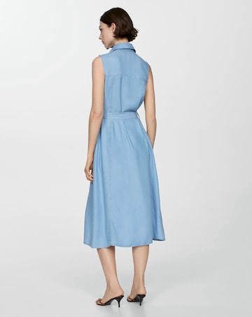 Mango Tie Waist Sleeveless Dress