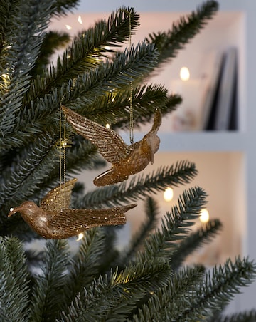 Gisela Graham Sparkling Hummingbird Dec - Set of 2