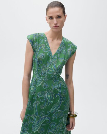 Mango Green Floral Midi Dress