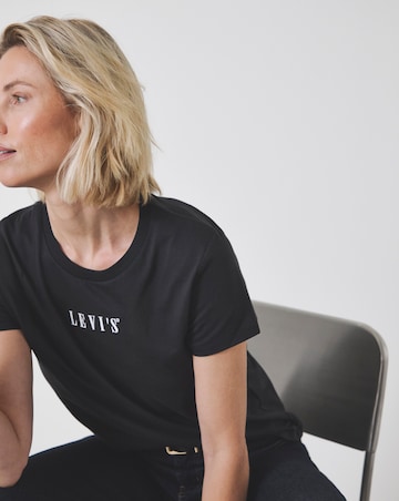 Levi's Perfect Tee Embroidered Caviar