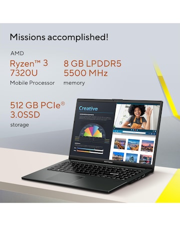 ASUS Vivobook Go 15 - E1504FA 15.6in AMD Ryzen 3 8GB 512GB - Silver