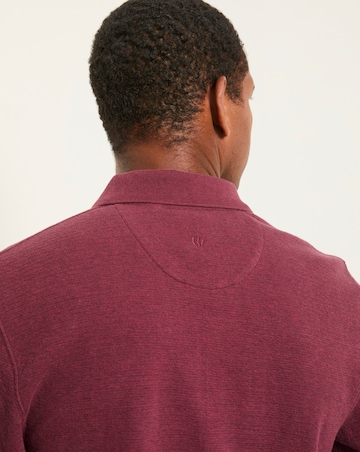FatFace Shawford Long Sleeve Polo (Regular & Tall) - Burgundy