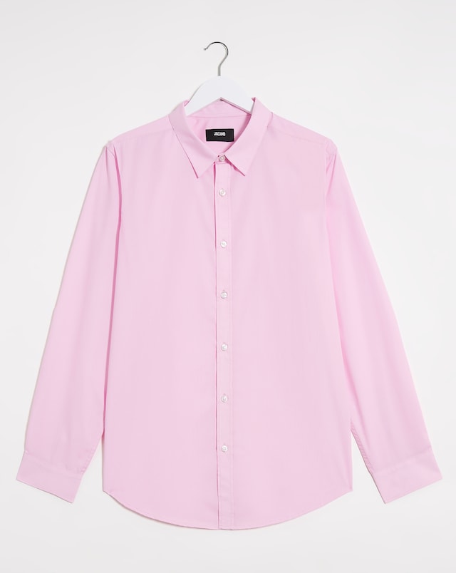 Pink Long Sleeve Formal Shirt Long