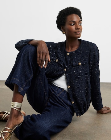 Joanna Hope Boucle Bomber Jacket