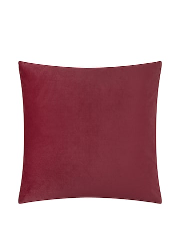 Paoletti Evoke Cut Velvet Large Cushion Cover - Burgundy
