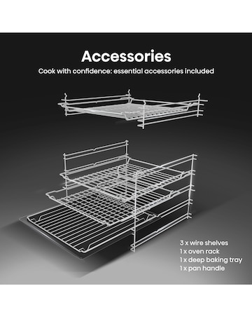 Hisense HDCEC6C20W 60cm Electric Double Cooker - Whte