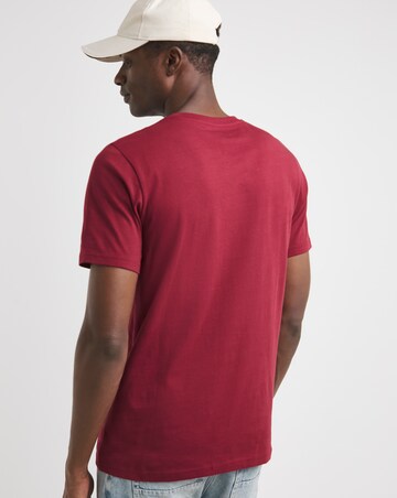 Pure Cotton Crew Neck T-Shirt Long- Cranberry