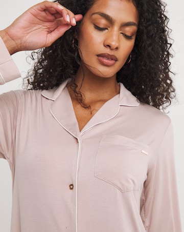 Figleaves Camelia Modal Button Down Night Shirt