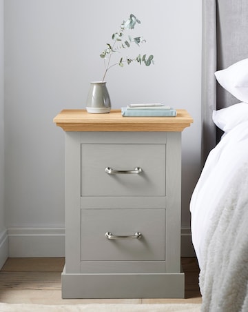 Julipa Ashford 2 Drawer Bedside Table