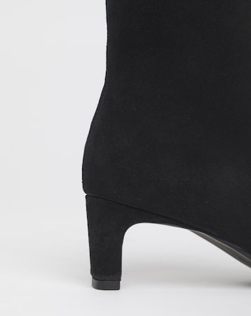 Anthology Mika Suede Kitten Heel Pointed Ankle Boots - Wide Fit (E)