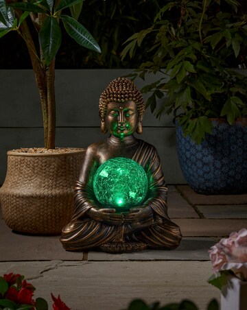 Gazing Buddha Solar Ornament