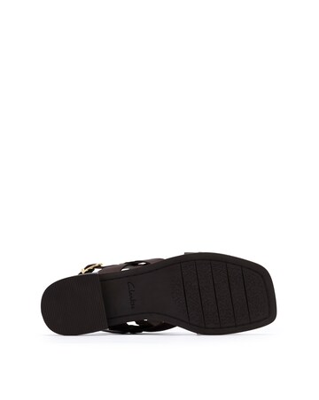 Clarks Dark Brown Ariany Strap Leather Sandals - Standard Fit (D)