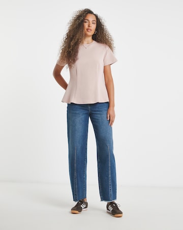 Simply Be Pink Cinched In Waist Top