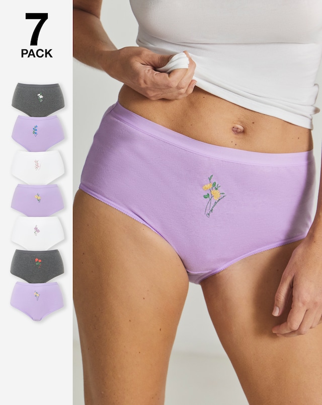 Pretty Secrets (7 Pack) Full Fit Brief Knickers