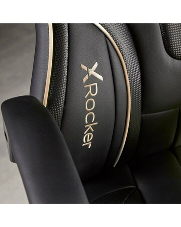 X Rocker Maverick Office Gaming Chair with Lumbar Support- Black & Gold