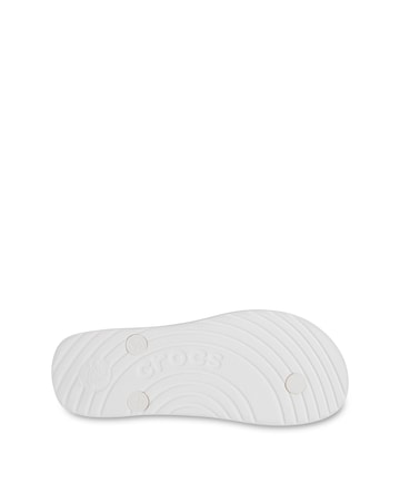 Crocs White Classic Toe Post Sandals -Standard Fit (D)