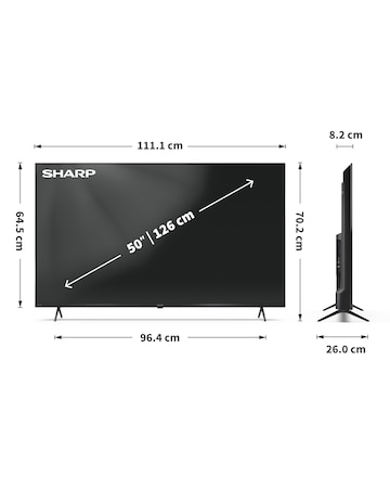 Sharp 4T-C50HM5245KB QLED 4K UHD 50i-nch Smart TV