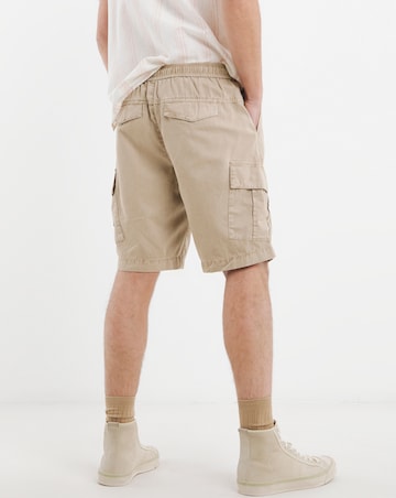Fully Elasticated Garment Dyed Cargo Short