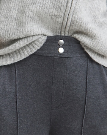 Grey Jersey Wide Leg Trouser