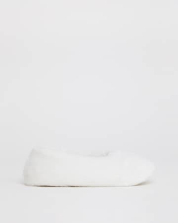 Brandy Fluffy Ballerina Slippers - Wide Fit (E)