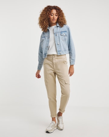 Light Blue Cropped Denim Jacket