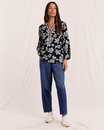 Julipa Contrast Print Blouse