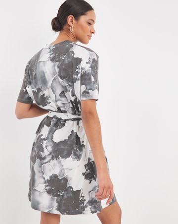 Religion Lapis Jersey Tie Waist Dress