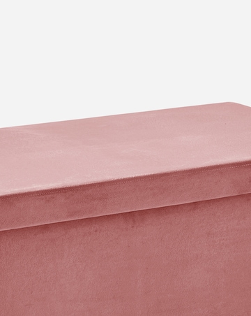 Velvet Foldable Storage Ottoman