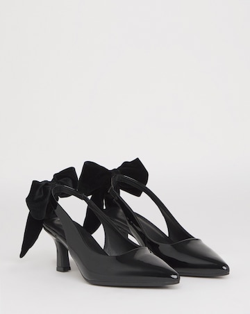 Petal Oversized Bow Slingback Heel Shoes - Extra Wide Fit (EEE)