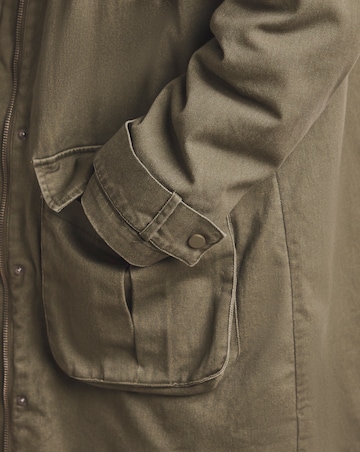 Anthology Khaki Cotton Parka Coat