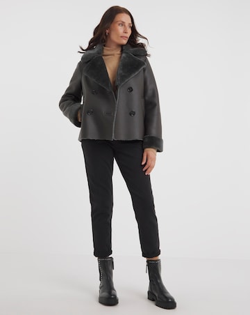 Charcoal Clean Aviator Jacket