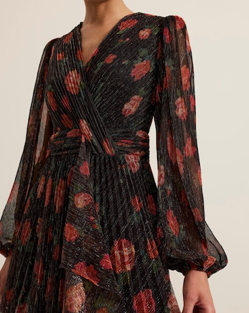 Phase Eight Kenzia Wrap Floral Shimmer Maxi Dress