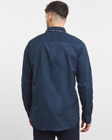 Joe Browns Navy Double Collar Shirt Long