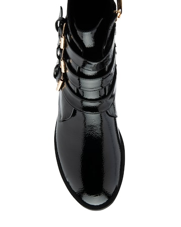 Lotus Valencia Patent Buckle Ankle Boot Standard Fit