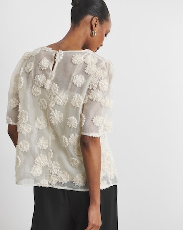 Joanna Hope Floral Textured Blouse