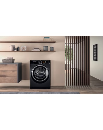 Hotpoint NSWM864CBSUKN, 8kg, 1600rpm Washing Machine - Black