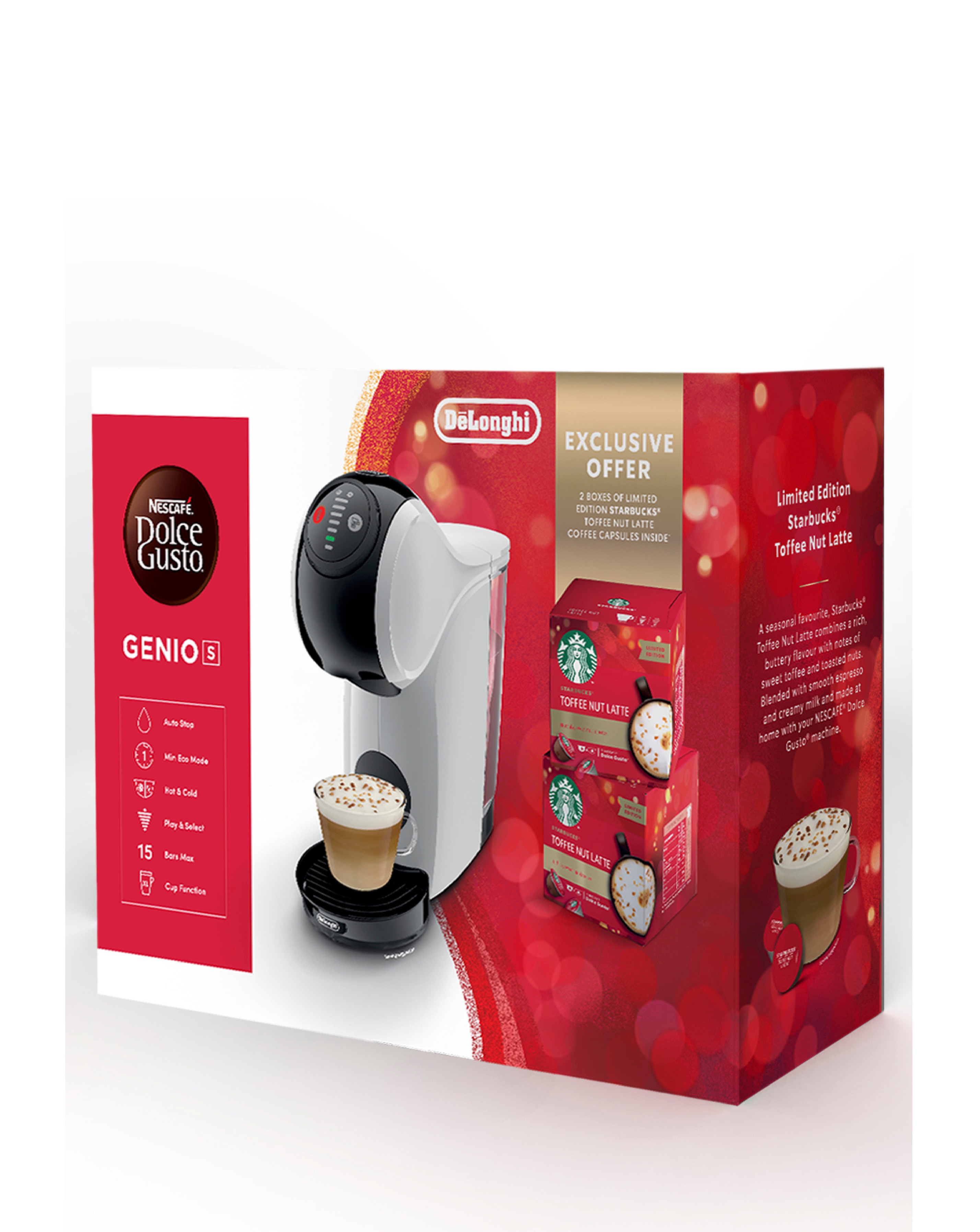 Nescafe Dolce Gusto Genio S with Starbucks Toffee Nut Bundle | JD