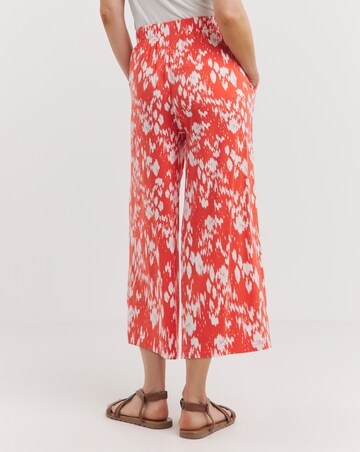 Coral Print Jersey Culotte